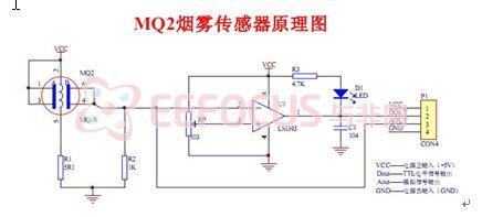 甲烷,丁烷,烟雾等都有较好的灵敏度的mq2传感器.