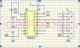 图22 MAX232转串口   