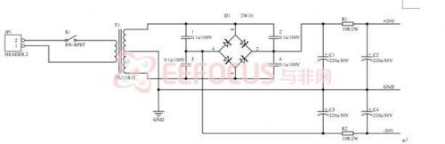 Figure 6 Transformer and DC voltage regulator circuit