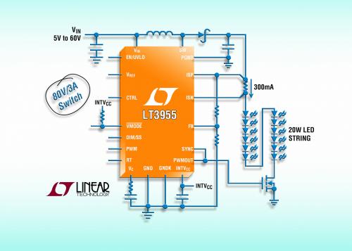 照片說(shuō)明：80V 恒定電流 / 恒定電壓穩(wěn)壓器LT3955