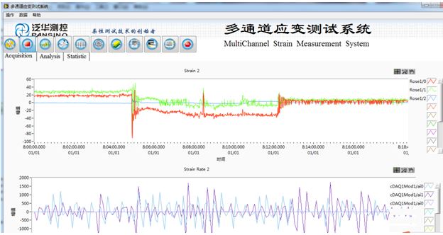 泛华pcb应变测试系统软件界面