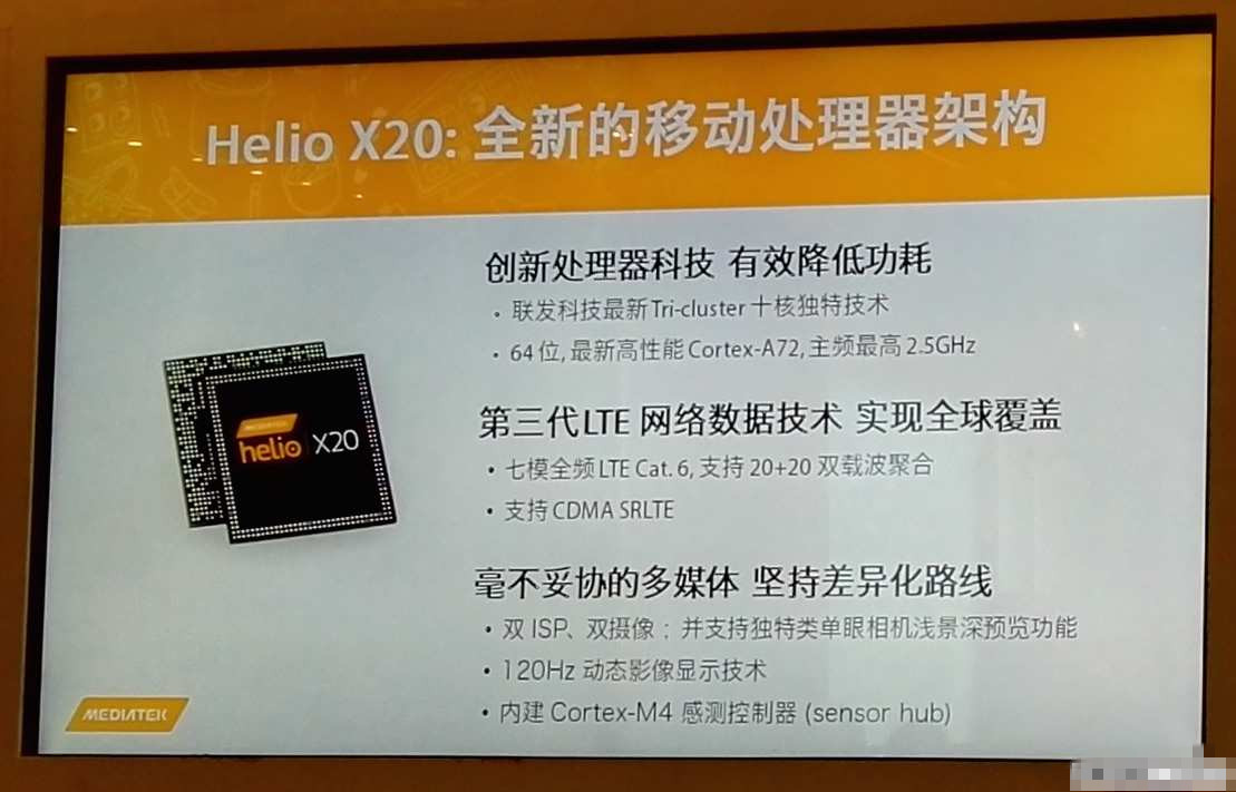 联发科推helio x20,功能炸裂惹眼球