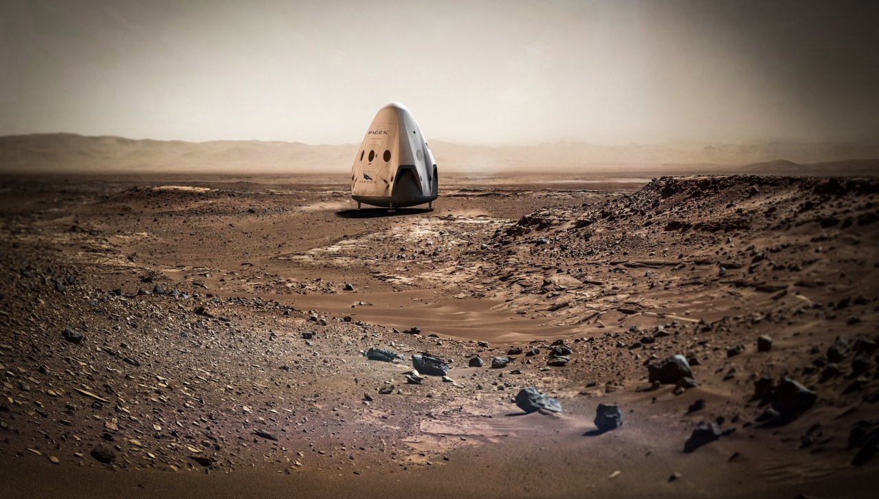 马斯克在会上详细阐述了 spacex 殖民火星,让人类成为跨行