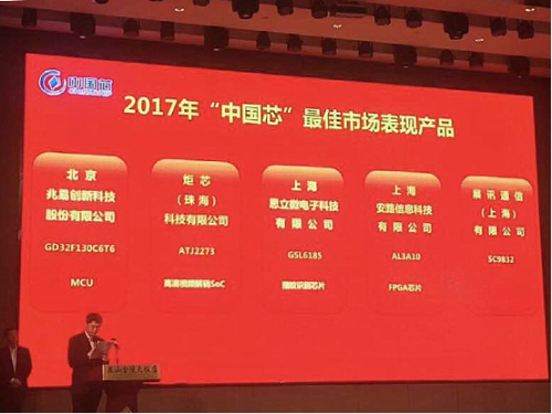 兆易创新GD32 MCU荣获中国芯最佳市场表现