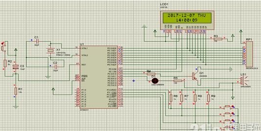 基于at89s52和lcd1602的电子时钟设计