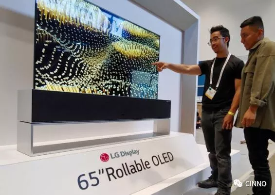 lgdisplay65英寸rollableoled电视产品(图片来源:lg)