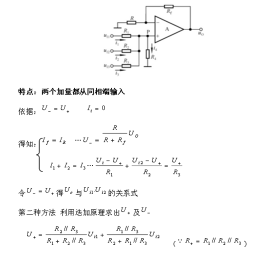 2.同相加法器原理