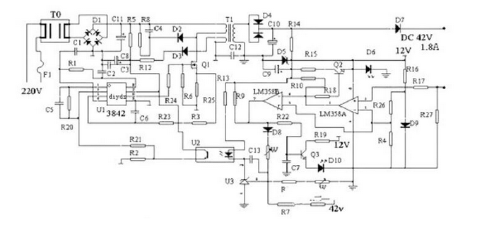 电动车充电器电路图