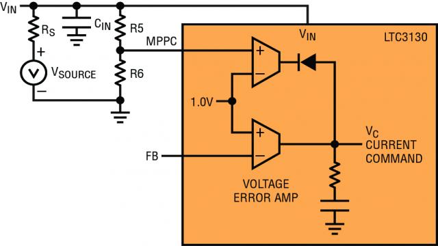 图 6：具外部电阻器分压器的 MPPC 放大器