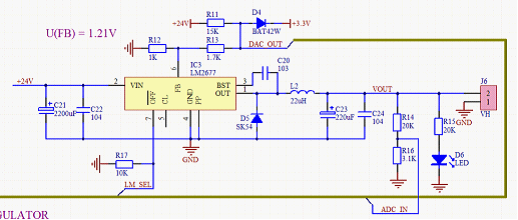 使用lm2677制作的3v至24v数控可调恒压源