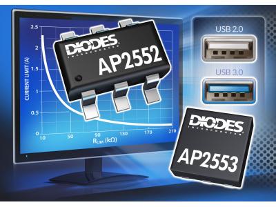 Diodes新型电源开关AP2552及AP2553为USB接口保护提升功率密度