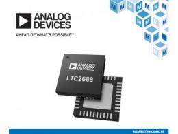 贸泽备货Analog Devices LTC2688 16通道DAC  助力光纤网络和自动化应用