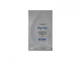 Digi-Key Electronics 获评 TDK-Lambda 优秀销售业绩奖