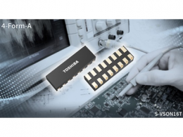 东芝推出业界最小封装类型之一的4-Form-A电压驱动光继电器，进一步减小半导体测试仪的尺寸