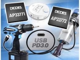 Diodes 公司推出 USB Type-C PD3.0 接收控制器，提供精简且具成本效益的充电解决方案