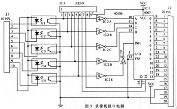 图5 录像机接口电路