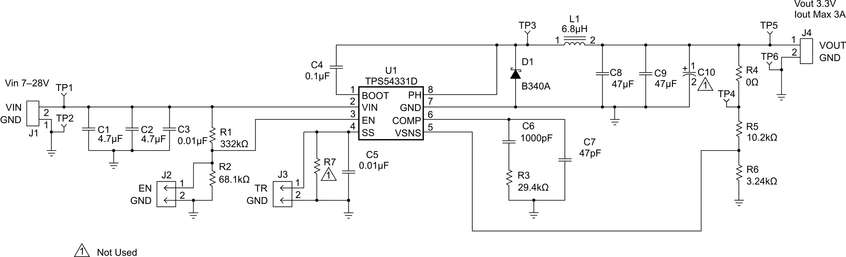 Tps54331 схема включения