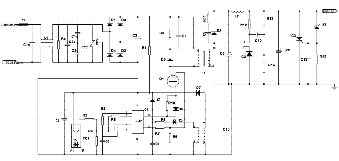 Uc3842 datasheet схема включения