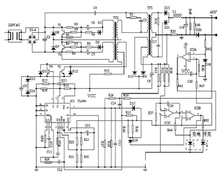 电动车充电器电路图
