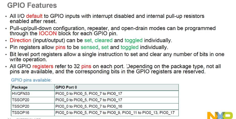 LPC80x 微控制器系列: IO配置和GPIO技术详解
