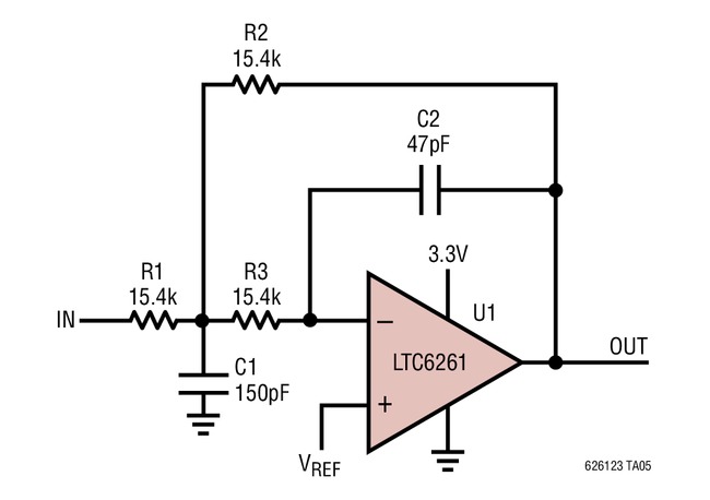 ltc6261 二階巴特沃斯濾波器