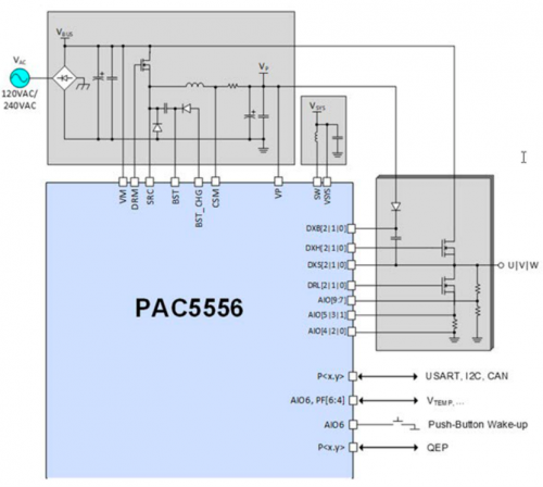 Qorvo 单封装 PAC5556 功率应用控制器® (PAC™)