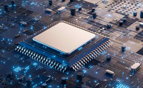 closeup-electronic-circuit-board-with-cpu-microchip-electronic-components-futuristic-big-data-connection-technology-concept