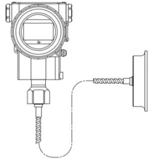 图3 带毛细管的卫生型远传表压传感器