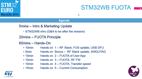 STM32WB FUOTA - 1议程表