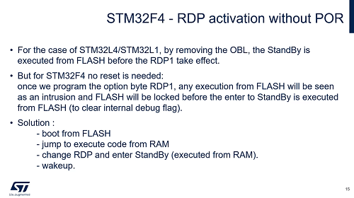 STM32 Security tips - 4 STM32F4中没有POR的RDP